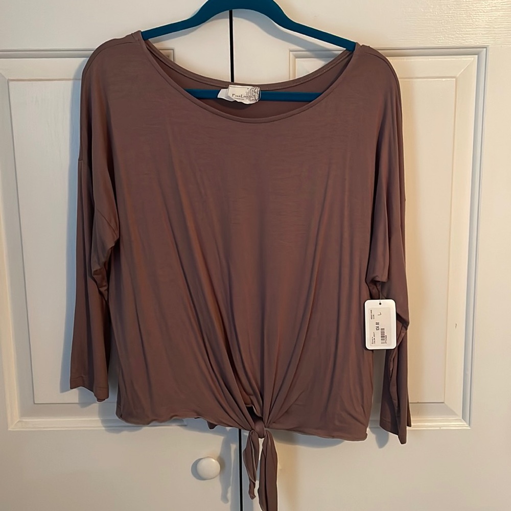 New with tags Mocha Brown Top